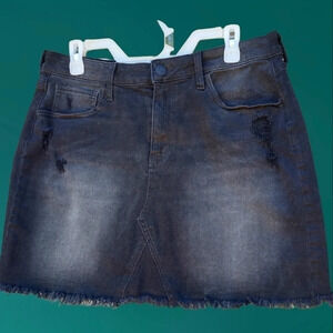So Black Jean Mini Skirt. Size 17/33W, Fits Like An XL C50​​​​​
